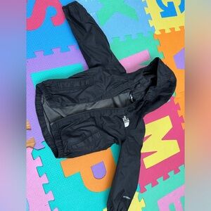 North face rain jacket 2T, black, gently used.